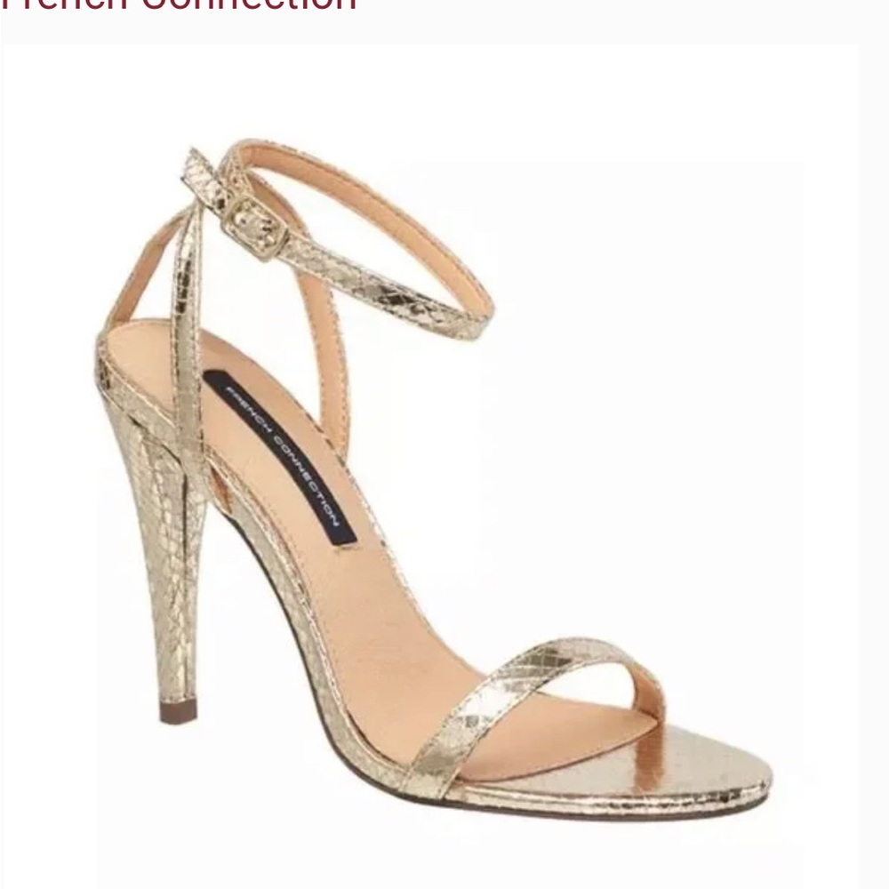 French Connection Size 10 Gold Sandals - New
